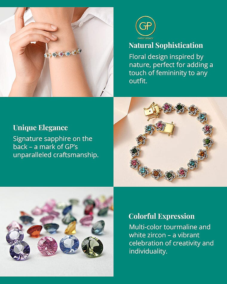 GP Celestial Dream Collection Premium Multi-Tourmaline and White Zircon Bracelet Banner
