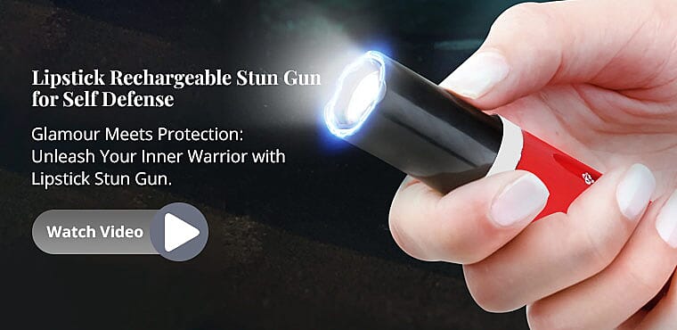 Lipstick Rechargeable Stun Gun for Self Defense Banner