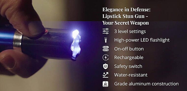 Elegance in Defense: Lipstick Stun Gun - Your Secret Weapon Banner