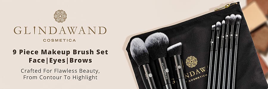 GlindaWand 9 Piece Makeup Brush Set Banner
