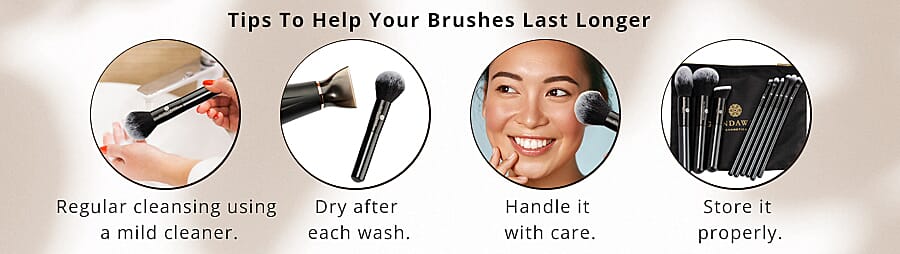 9 essential makeup brushes Banner