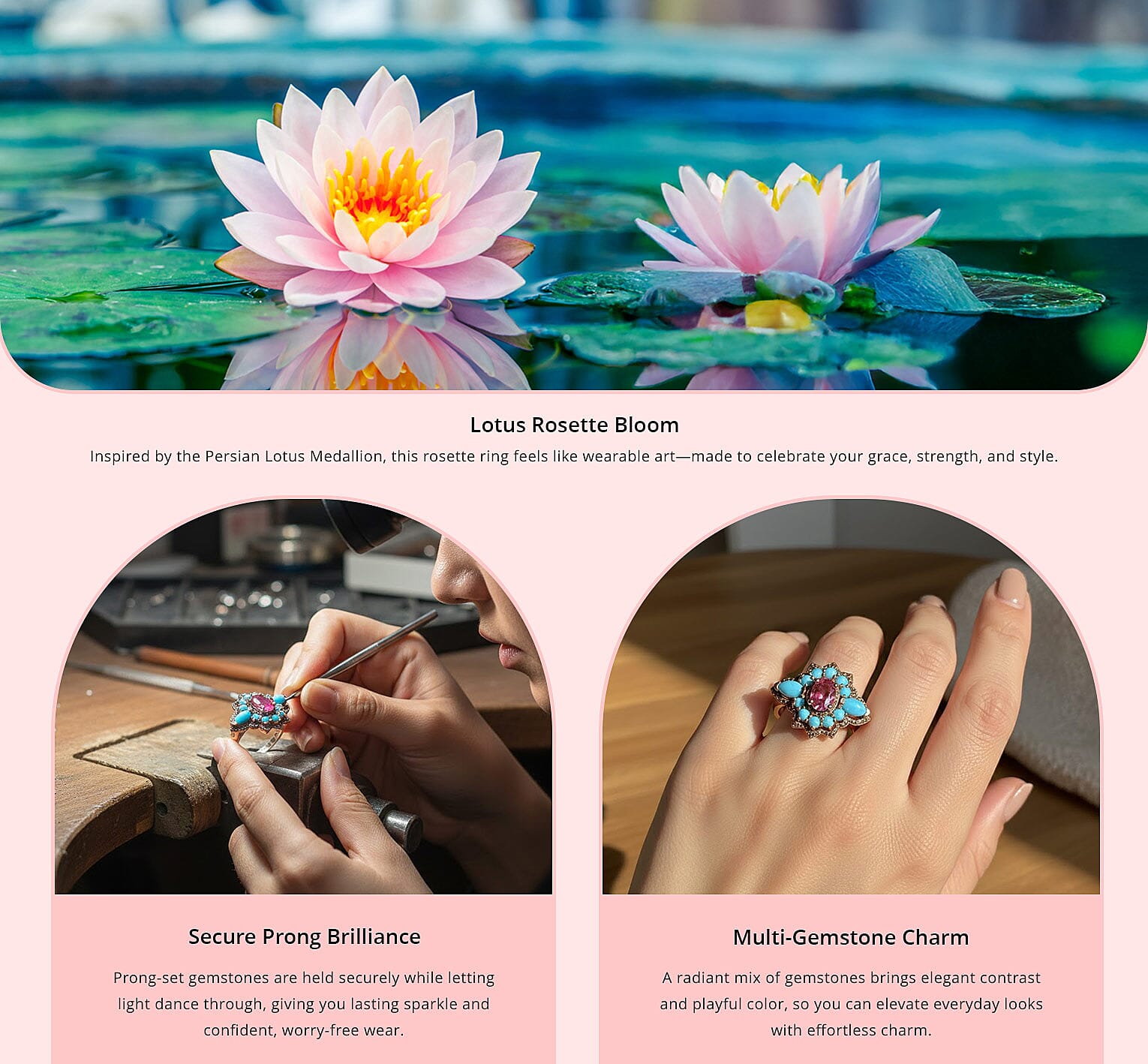 Ouro Fino Rubellite and Multi Gemstone 2.35 ctw Ring Banner