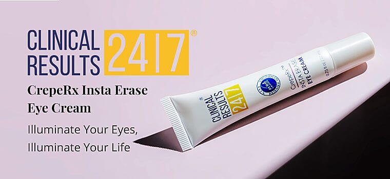 Clinical Results CrepeRx Insta Erase Eye Cream Banner