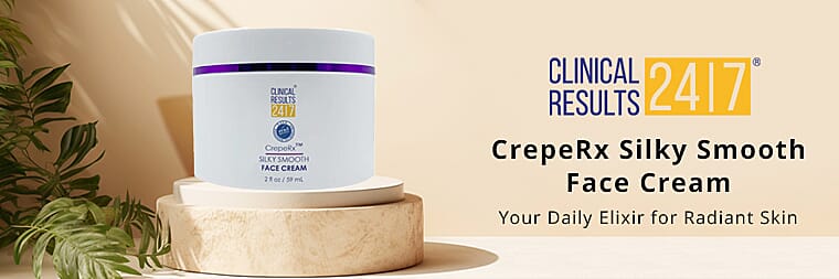 Clinical Results CrepeRx Silky Smooth Face CreamBanner