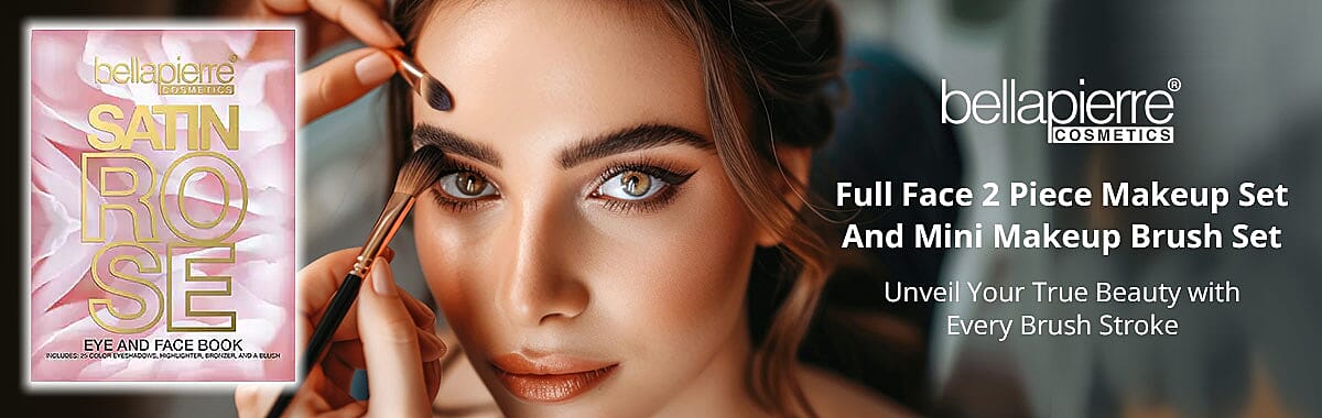 Bellapierre Full Face 2 Piece Makeup Set And Mini Makeup Brush Set Banner