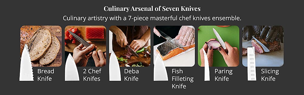 Culinary Arsenal of Seven Knives Banner