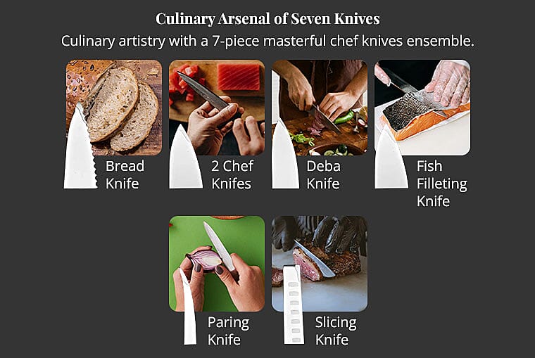 Culinary Arsenal of Seven Knives Banner