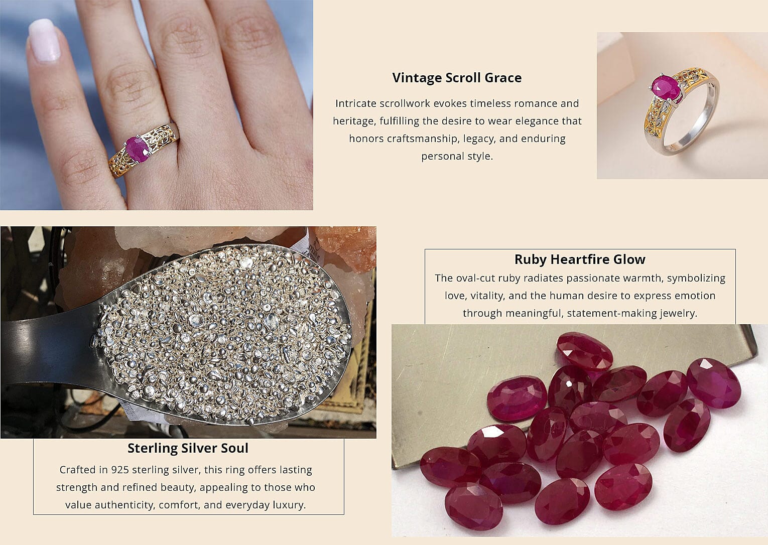 Premium Montepuez Ruby and Yellow Sapphire Ring in Vermeil YG and Platinum Over Sterling Silver 1.30 ctw Banner