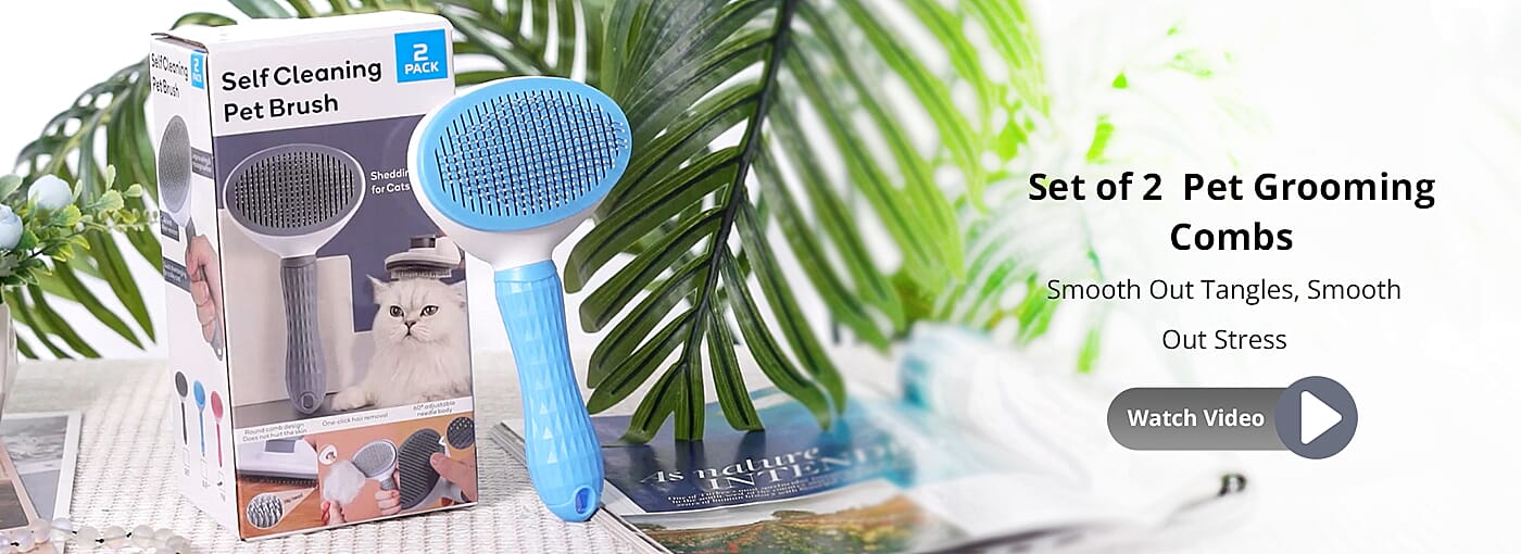 Set of 2  Pet Grooming Combs Banner