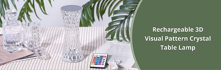 Rechargeable 3D Visual Pattern Crystal Table LampBanner