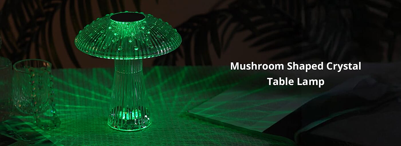 Mushroom Shaped Crystal Table Lamp Banner
