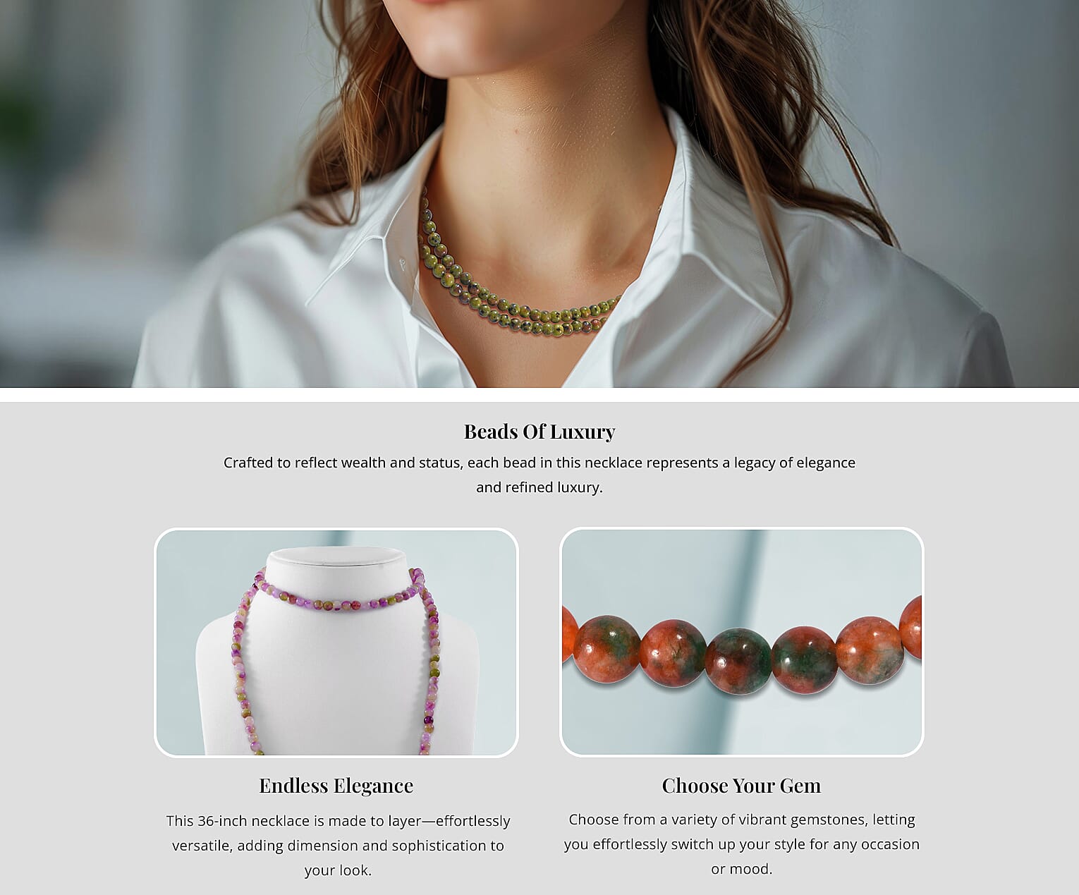 Beaded Endless Necklace Banner