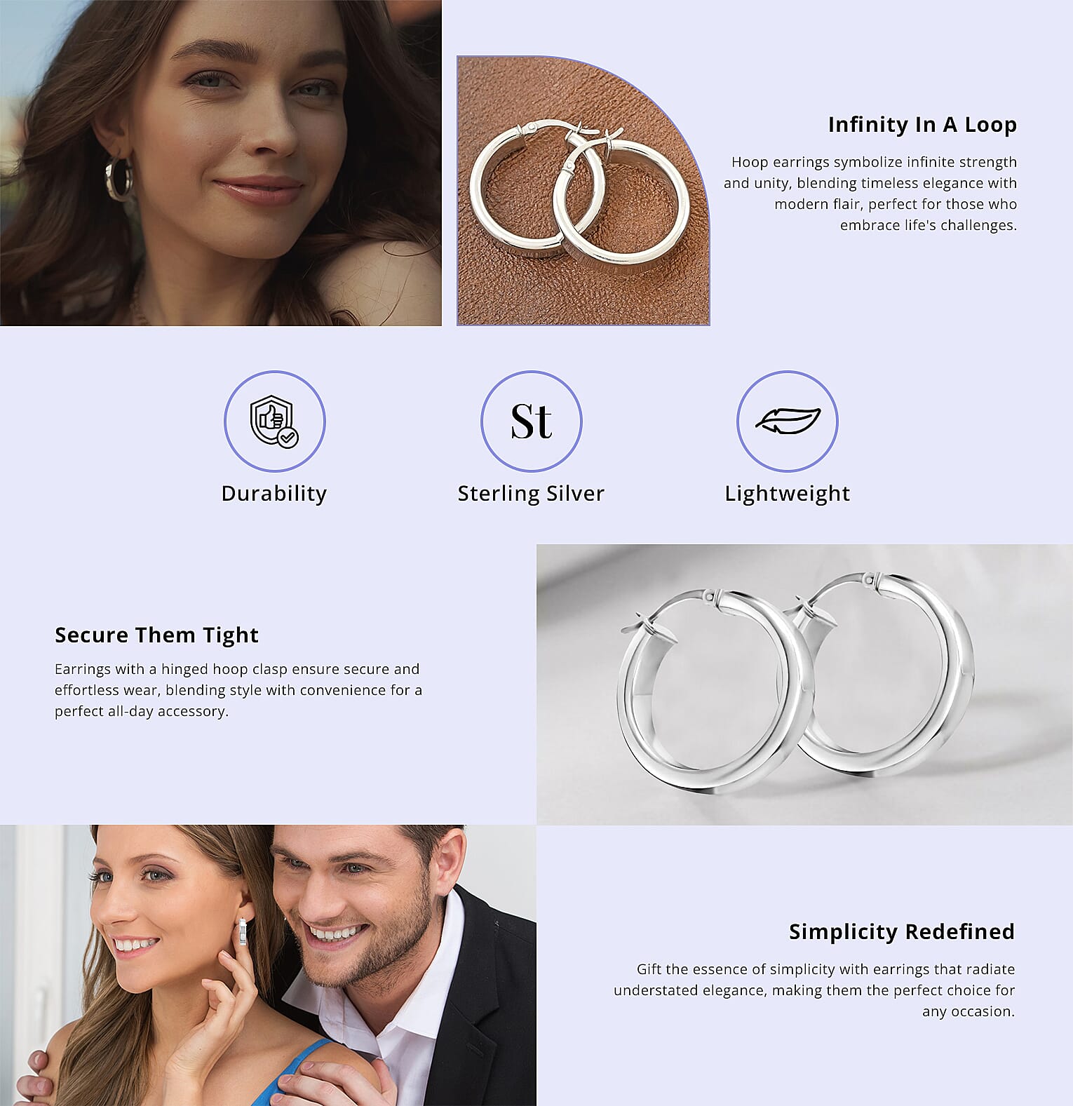 Hoop Earrings in Sterling Silver Banner