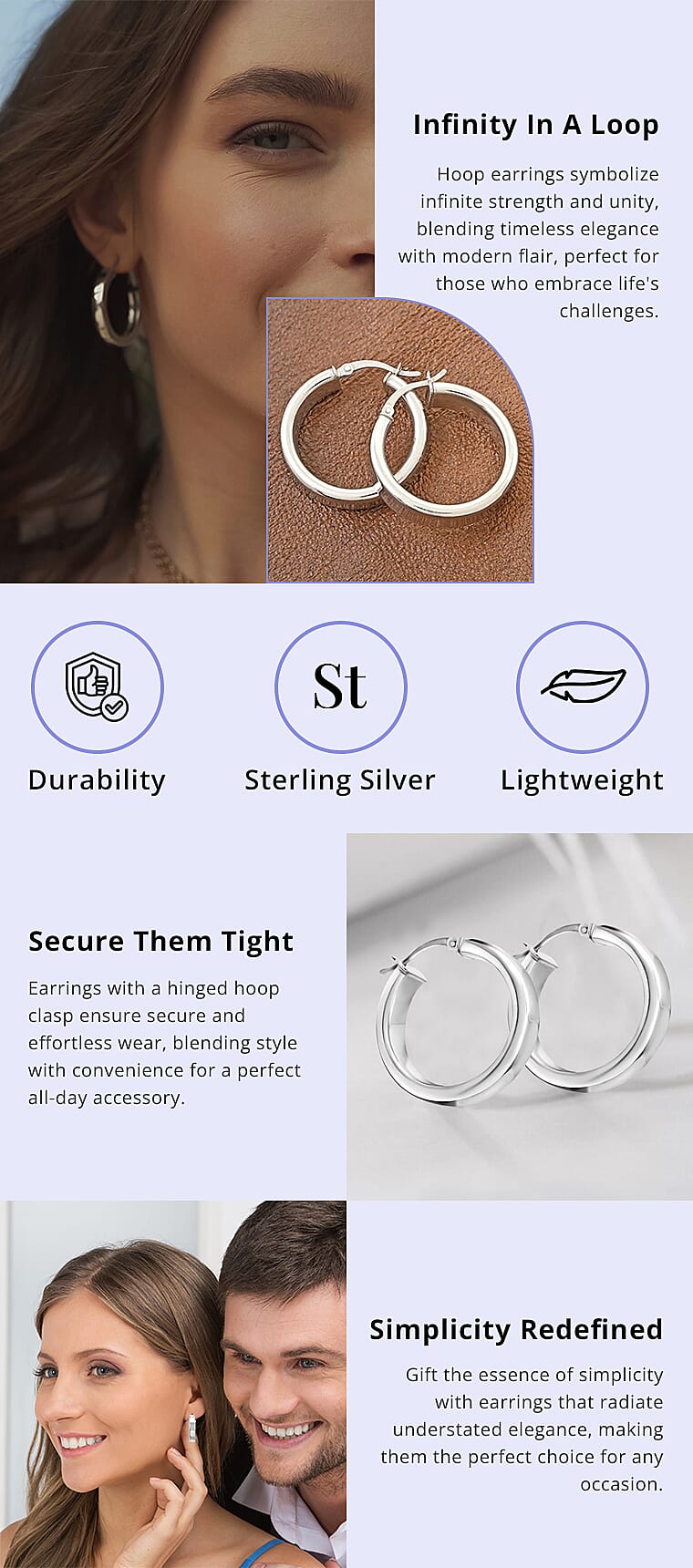 Hoop Earrings in Sterling Silver Banner