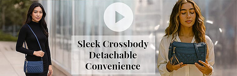 Sleek Crossbody Detachable Convenience Banner