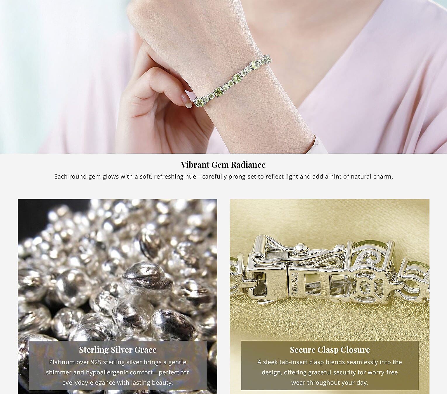 Peridot 17.20 ctw Bracelet in Platinum Over Sterling Silver Banner