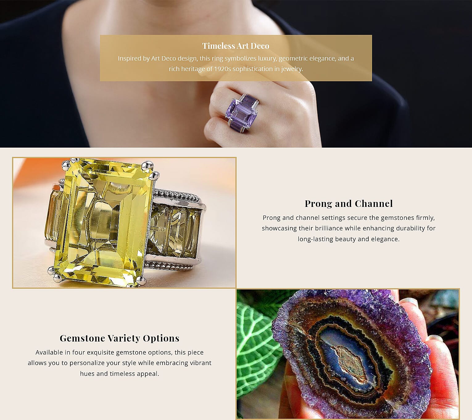 Karis Rose De France Amethyst Ring in Platinum Bond 21.15 ctw Banner