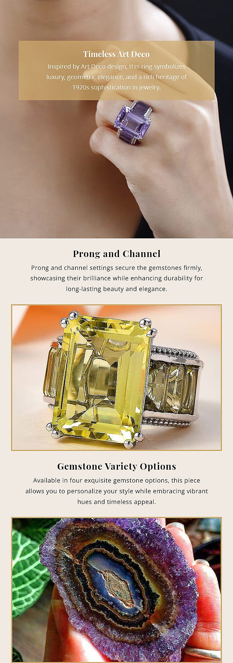 Karis Rose De France Amethyst Ring in Platinum Bond 21.15 ctw Banner