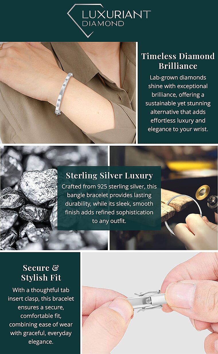 Luxuriant Lab Grown Diamond G-H SI 0.25 ctw Bangle Bracelet Banner