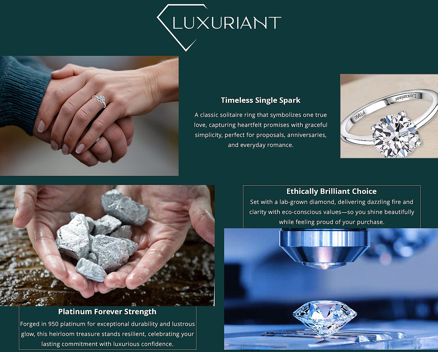 JCK Deals IGI Certified Luxuriant Lab Grown Diamond G, VS2 3.00 ctw Solitaire Ring in 950 Platinum 4.75 Grams Banner