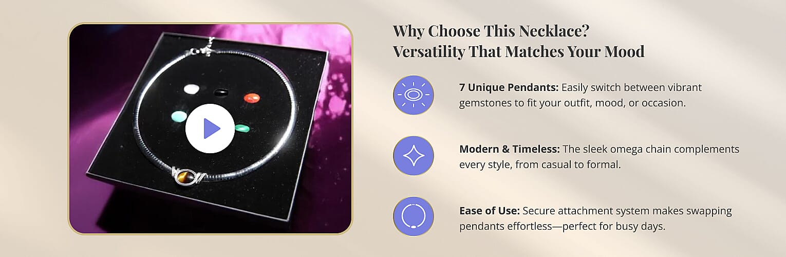 One Necklace. Seven Styles. Endless Versatility Banner