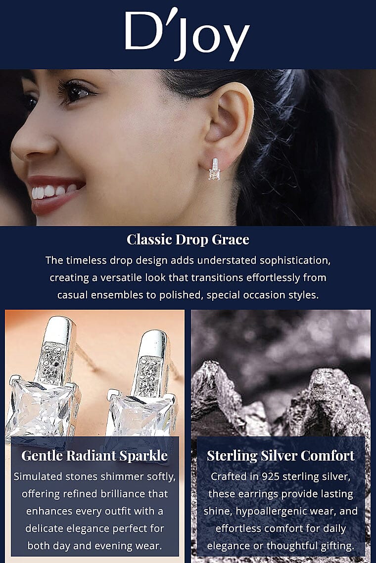 D'Joy Simulated Champagne Diamond 3.80 ctw Earrings in Sterling Silver Banner