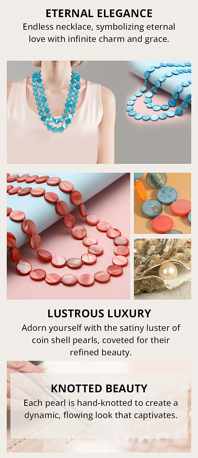 Shell Pearl Endless NecklaceBanner