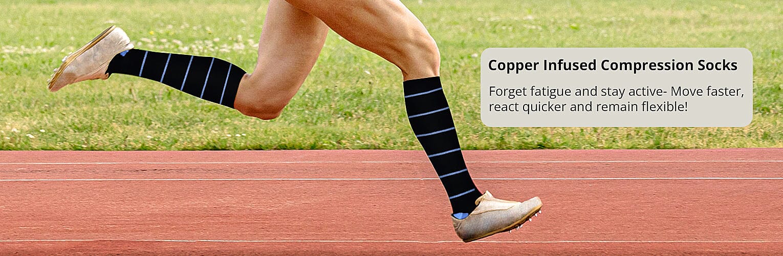 Copper Infused Compression Socks Banner