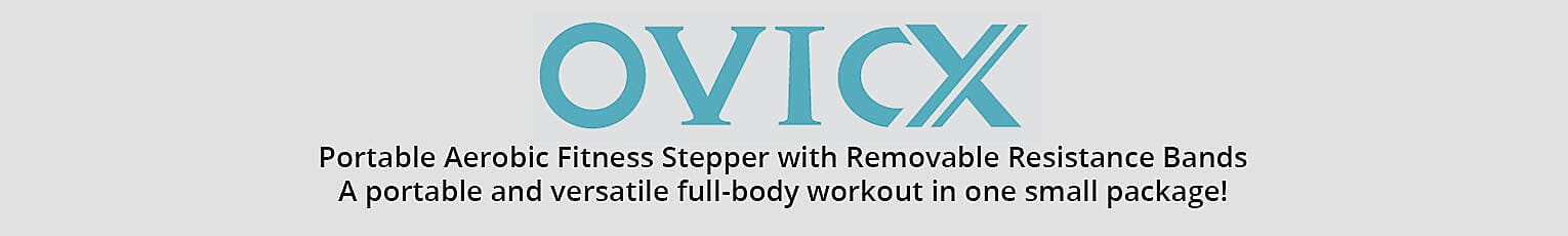 OVICX Portable Aerobic Fitness Stepper Banner