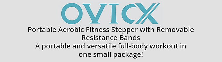 OVICX Portable Aerobic Fitness Stepper Banner