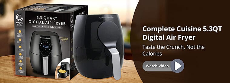 Complete Cuisine 5.3QT Digital Air Fryer Banner