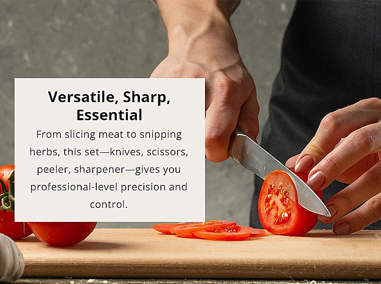 Versatile, Sharp, Essential Banner