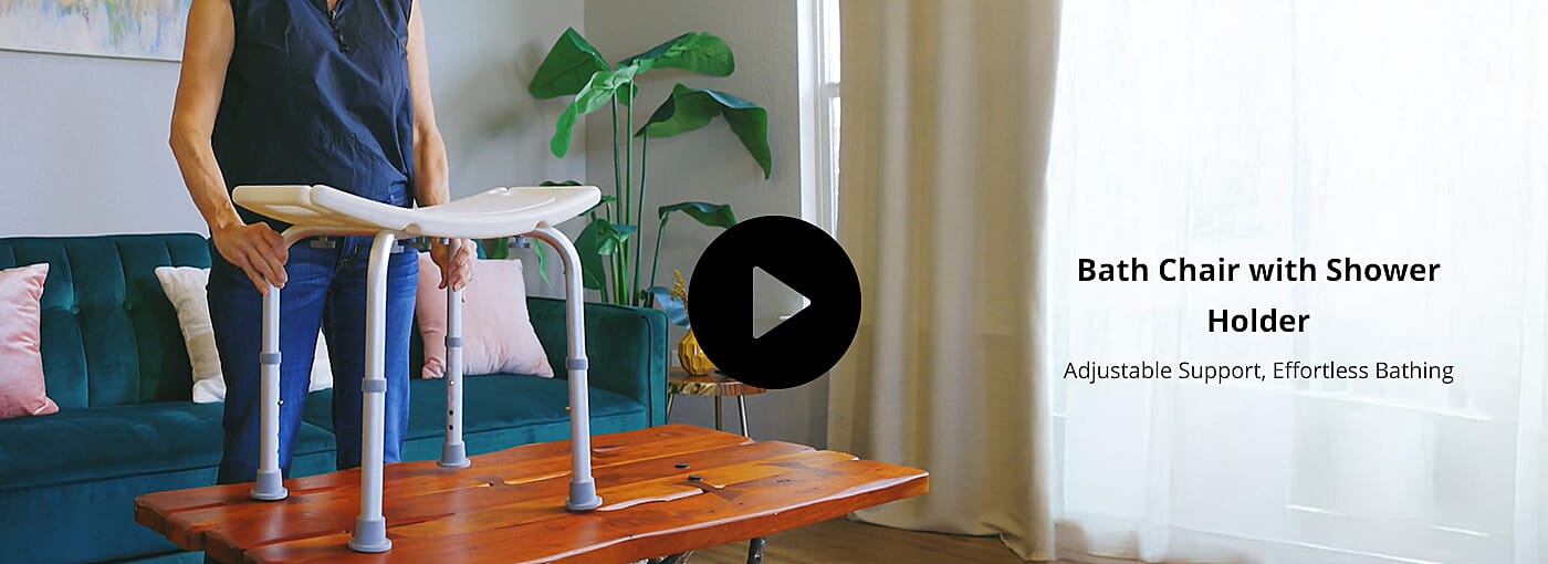 Bath Chair with Shower Holder  Banner