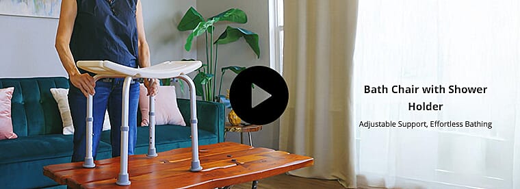 Bath Chair with Shower Holder  Banner