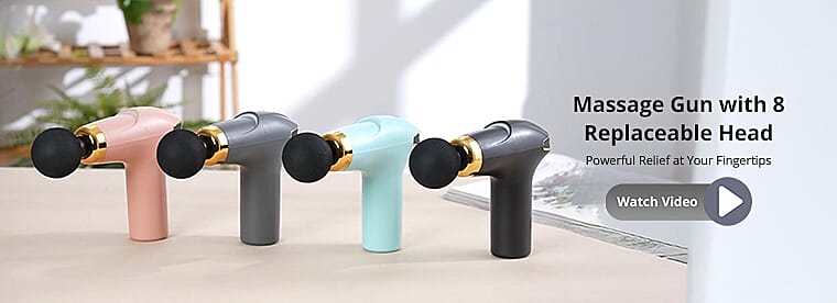 Massage Gun with 8 Replaceable Head Banner