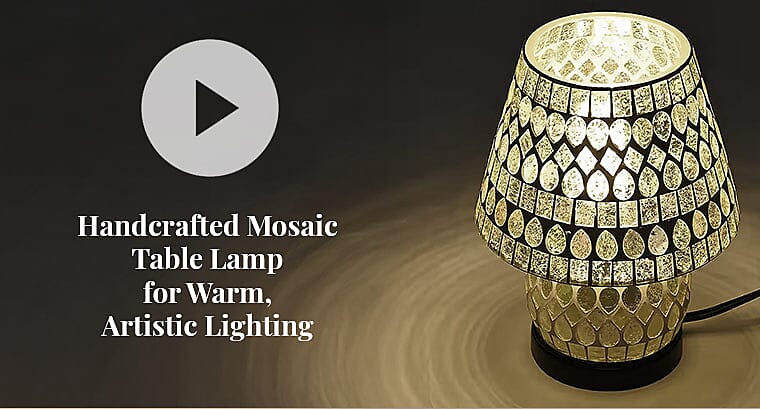 Handcrafted Mosaic Table Lamp for Warm, Artistic Lighting Banner