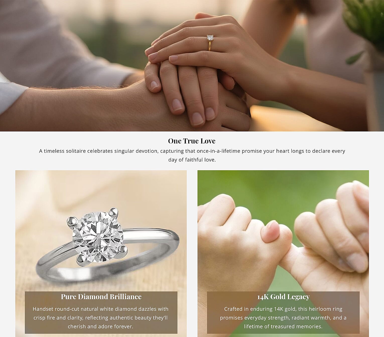 Diamond G-H I3 1.50 ctw Solitaire Ring in 14K Yellow Gold Banner