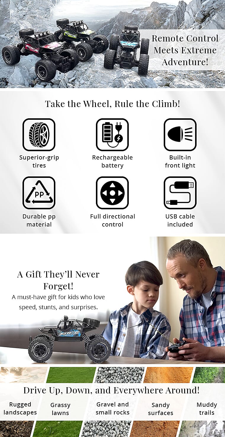 Value Buy Climbing Car with Front Light & Rechargeable Battery Banner