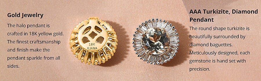 AAA Turkizite, Diamond Pendant Banner