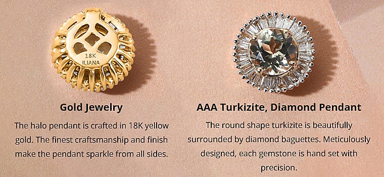 AAA Turkizite, Diamond Pendant Banner