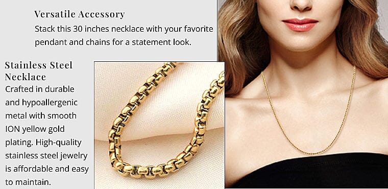 Stainless Steel Necklace Banner