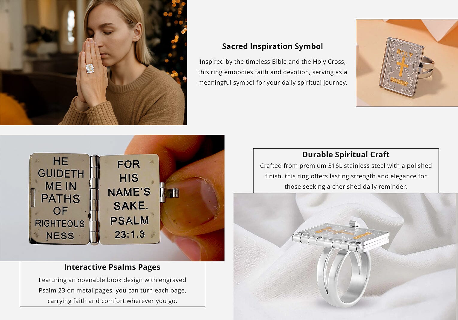 Openable Holy Cross Bible Ring Banner