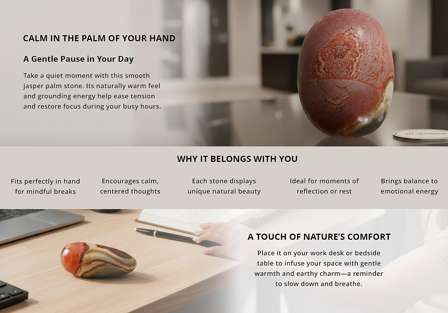 Jasper Palm Stone -S 196.5ctw Banner