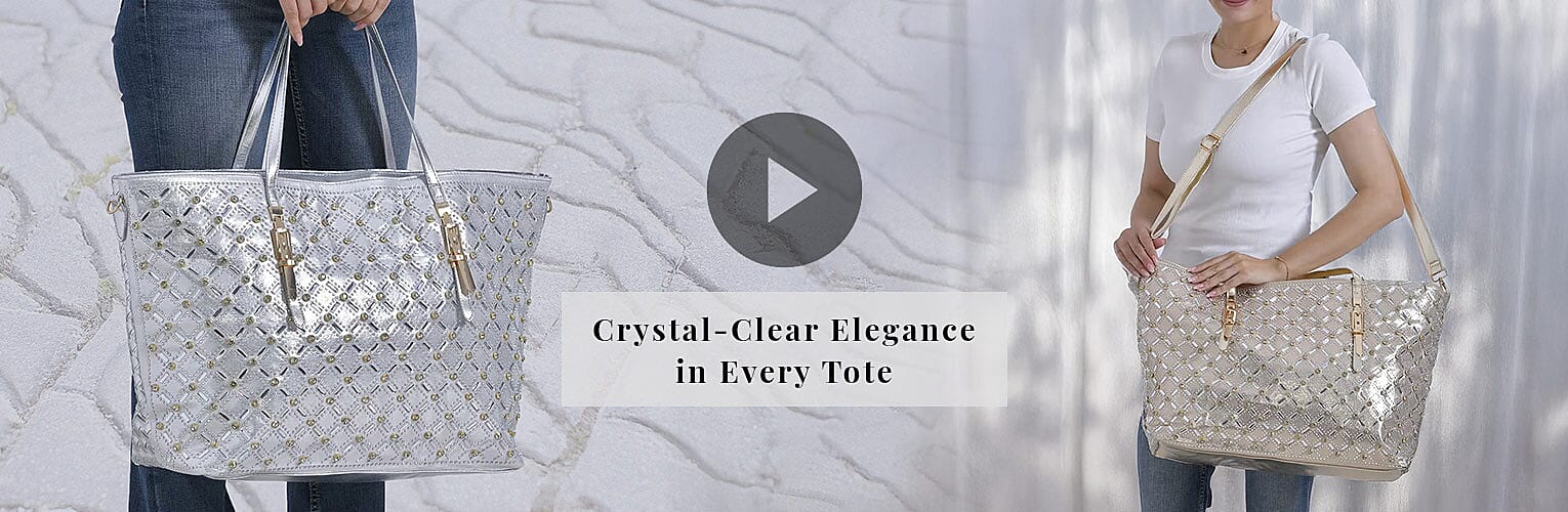 Crystal-Clear Elegance in Every Tote Banner