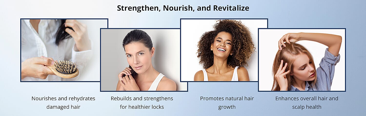 Nourishes and rehydrates damaged hair Banner