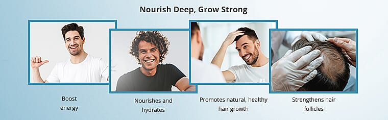Nourishes and moisturizes hair Banner