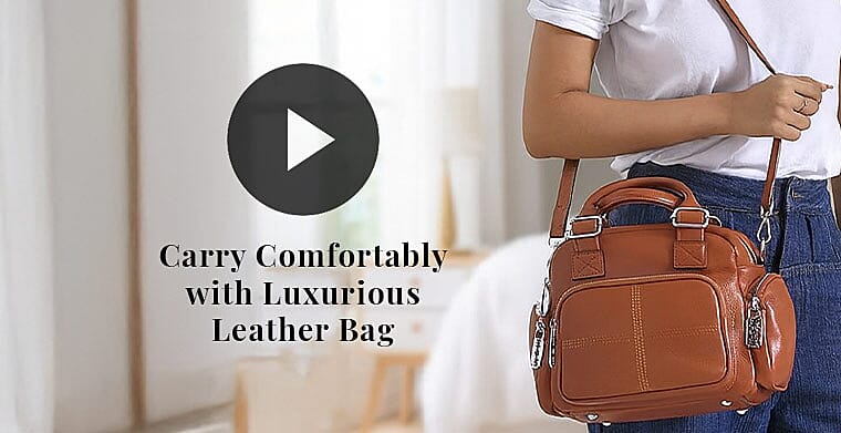 Carry Comfortably with Luxurious Leather Bag Banner