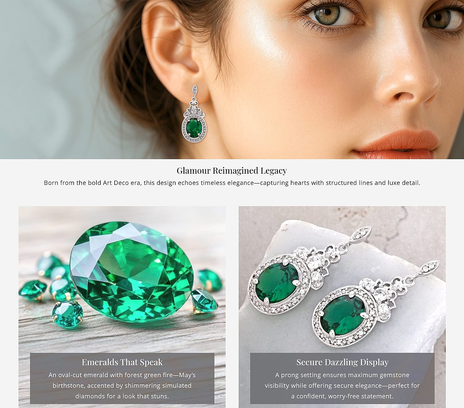 Simulated Emerald and Simulated Diamond Banner