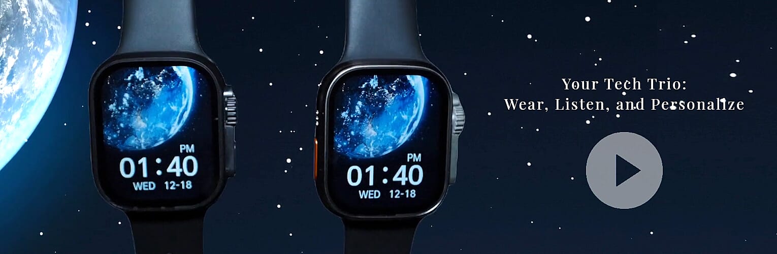 Your Tech Trio: Wear, Listen, and Personalize Banner