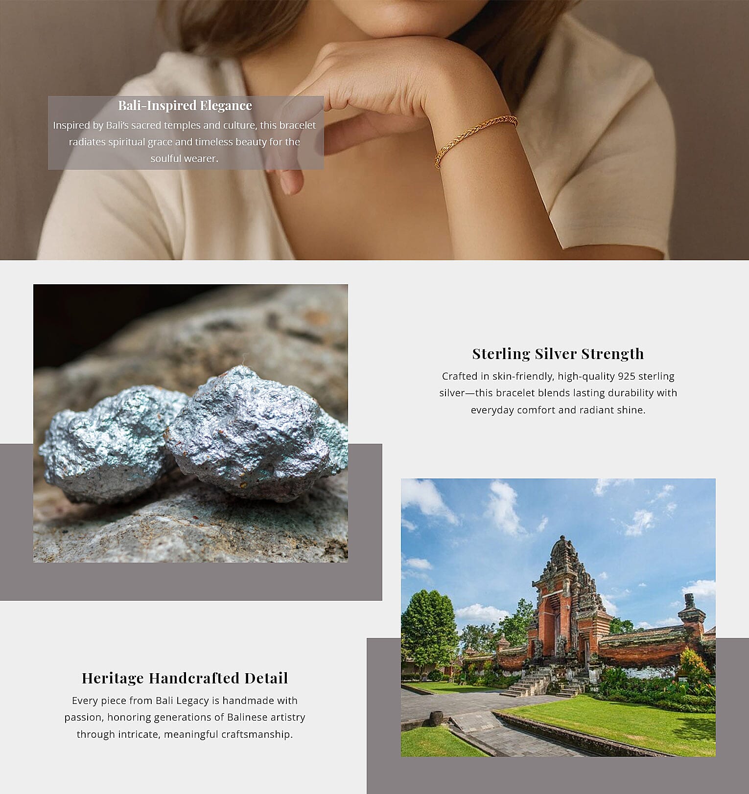 Bali Legacy Borobudur Bracelet in 22K Vermeil Yellow Gold Over Sterling Silver (7.25 In) 9.85 Grams Banner